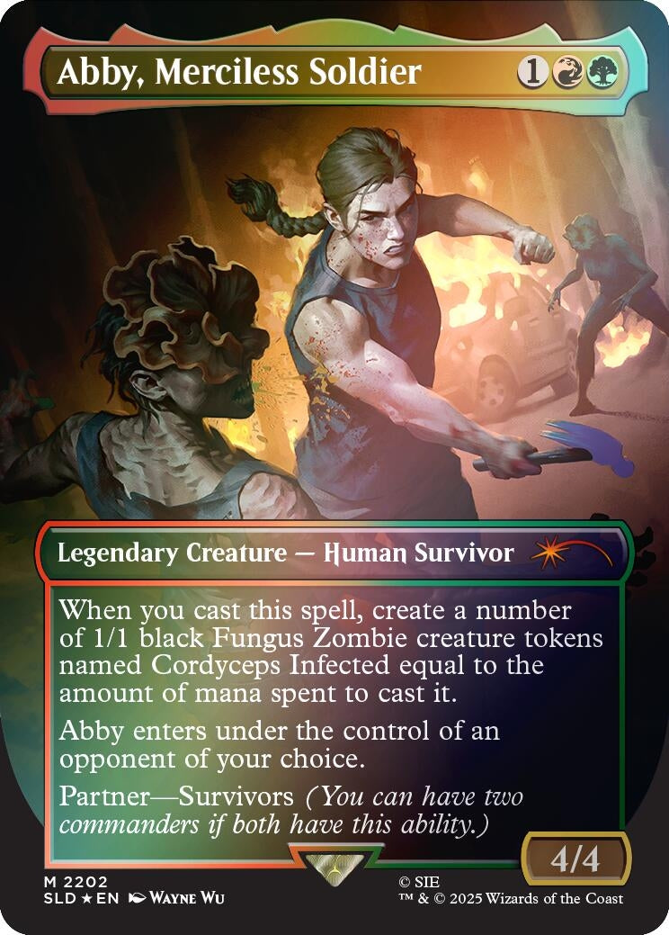 Image for Abby, Merciless Soldier (Rainbow Foil) (2202) (SLD) - Magic: The Gathering