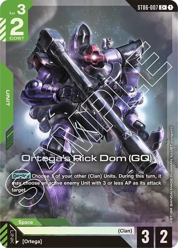 Image for Ortega's Rick Dom (GQ) (C+) (ST06-007) (ST06) - Gundam Card Game