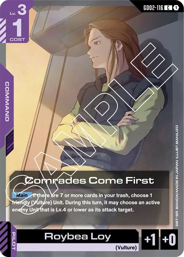 Image for Comrades Come First (GD02-116) (GD02) - Gundam Card Game