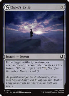 Image for Zuko's Exile (3) (TLA) - Magic: The Gathering