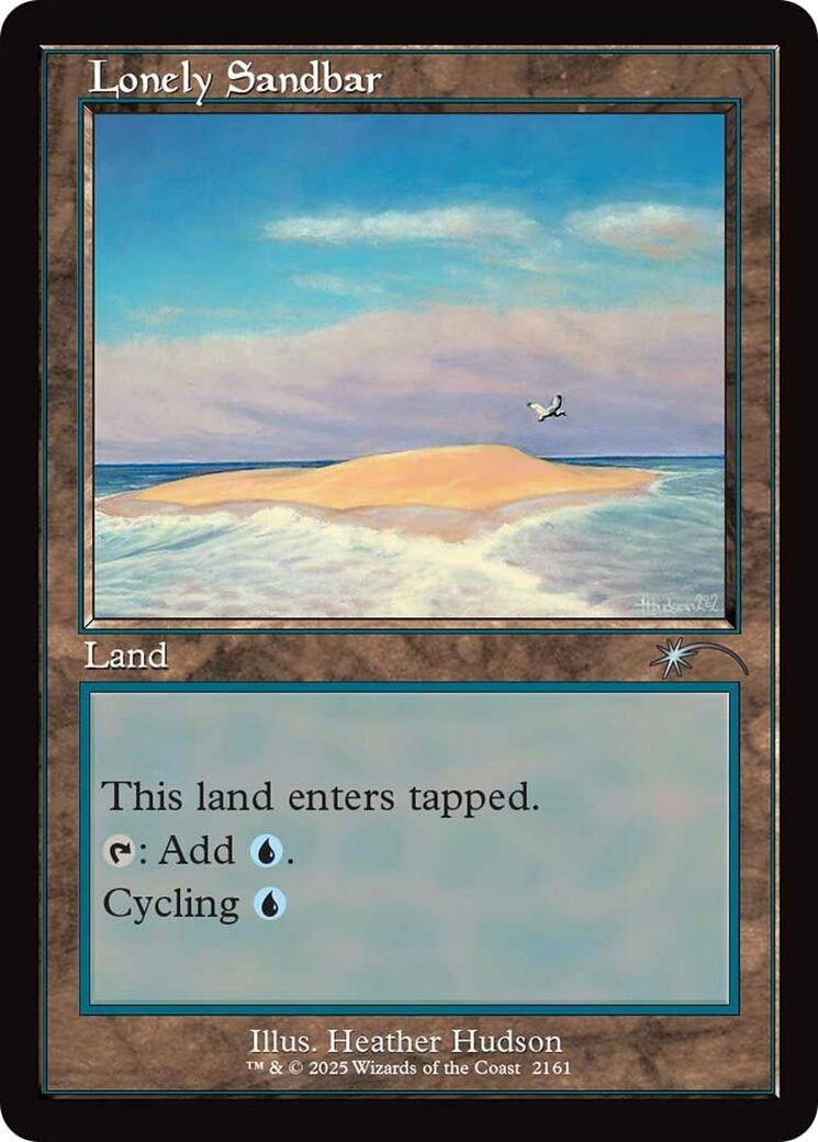 Lonely Sandbar (Retro Frame) (2161) (SLD)