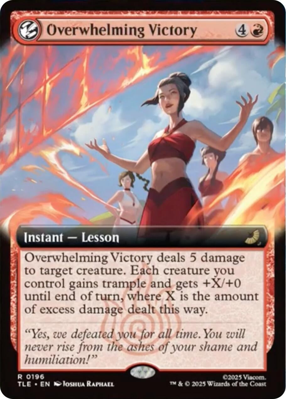 Image for Overwhelming Victory (Extended Art) (196) (TLE) - Magic: The Gathering