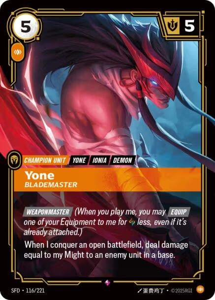 Yone - Blademaster (116/221) (SPF)