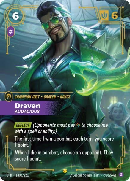 Image for Draven - Audacious (Alternate Art) (148a/221) (SPF) - Riftbound: League of Legends Trading Card Game