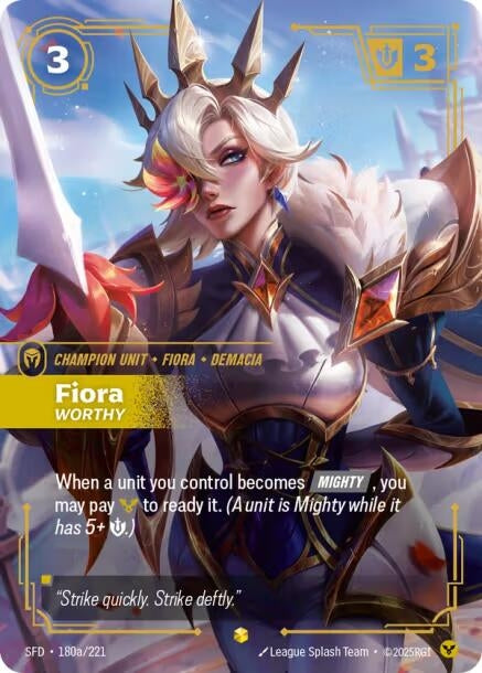 Fiora - Worthy (Alternate Art) (180a/221) (SPF)