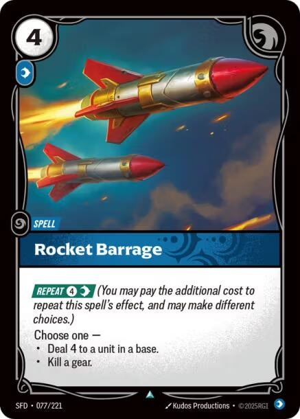 Image for Rocket Barrage (077/221) (SFD) - Riftbound: League of Legends Trading Card Game