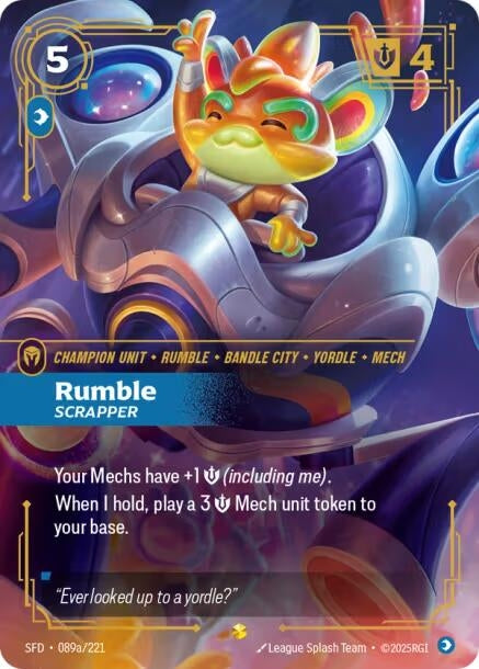 Image for Rumble - Scrapper (Alternate Art) (089a/221) (SPF) - Riftbound: League of Legends Trading Card Game