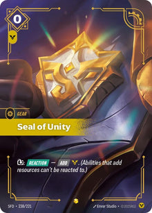 Seal of Unity (Overnumbered) (238/221) (SPF)