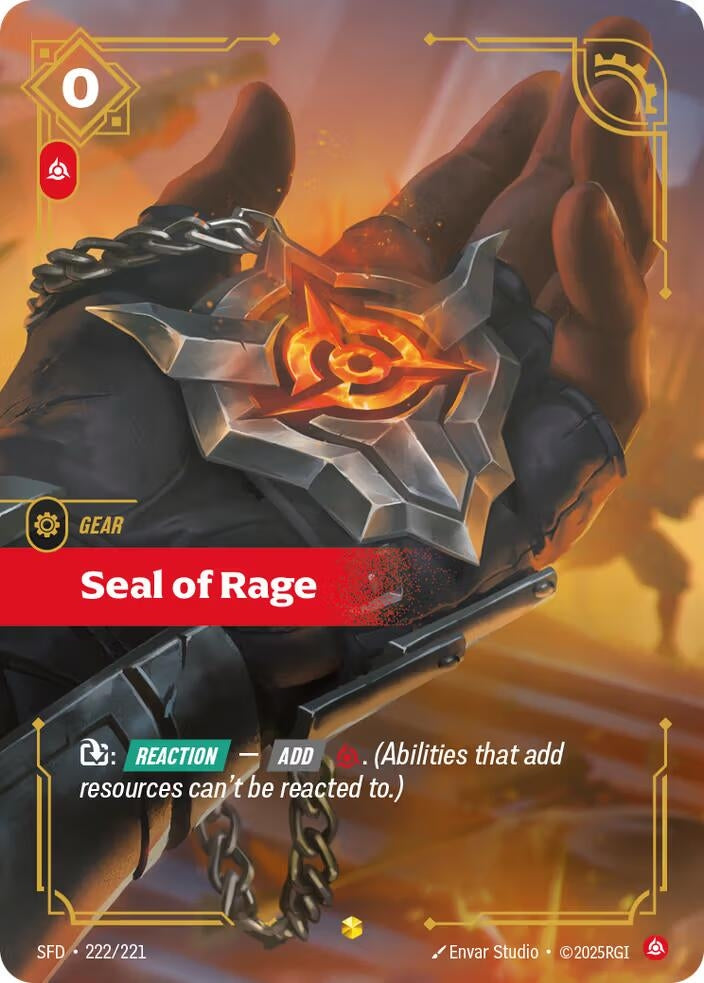 Seal of Rage (Overnumbered) (222/221) (SPF)