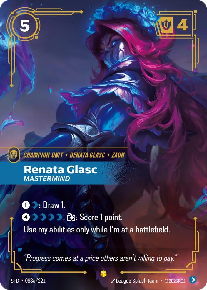 Image for Renata Glasc - Mastermind (Alternate Art) (088a/221) (SPF) - Riftbound: League of Legends Trading Card Game