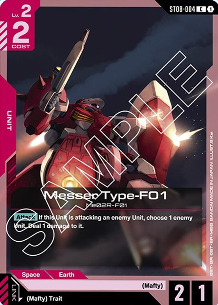 Image for Messer Type-F01 (ST08-004) (ST08) - Gundam Card Game