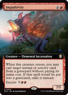 Image for Impulsivity (Extended Art) - Magic: The Gathering