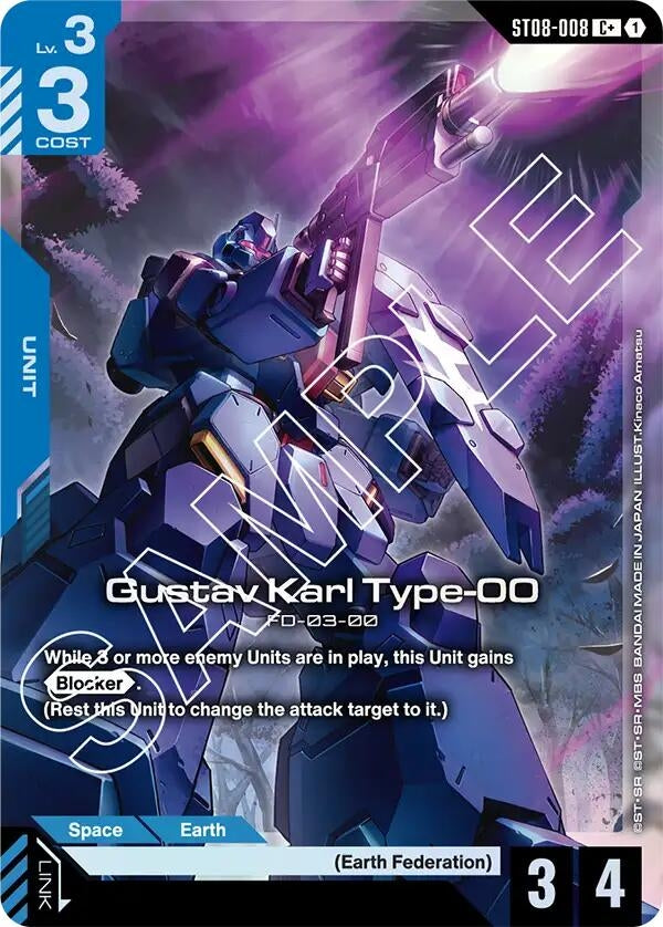 Image for Gustav Karl Type-00 (C+) (ST08-008) (ST08) - Gundam Card Game