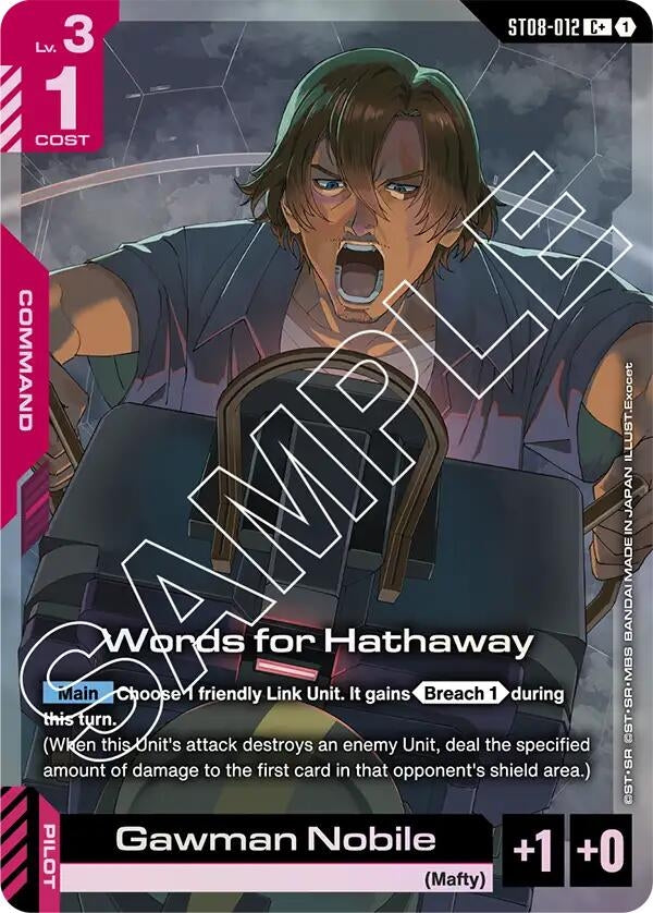 Image for Words for Hathaway (C+) (ST08-012) (ST08) - Gundam Card Game