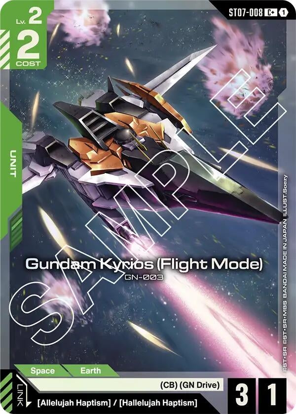 Image for Gundam Kyrios (Flight Mode) (C+) (ST07-008) (ST07) - Gundam Card Game
