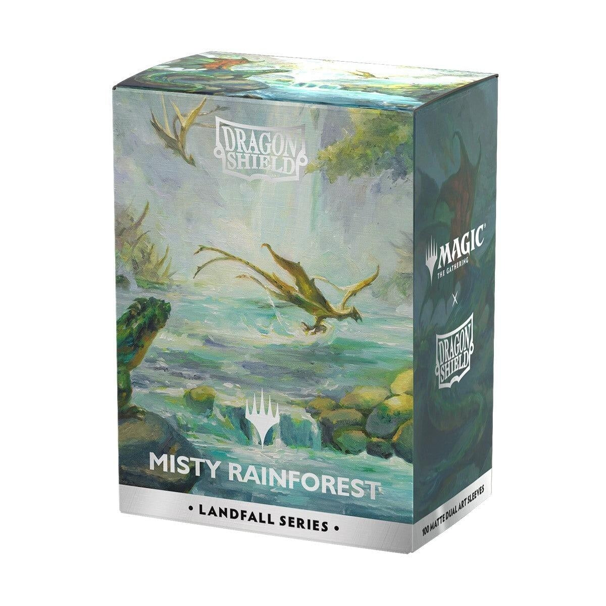 Image for Dragon Shield Landfall Series Dual Matte: Standard Art Sleeves - Misty Rainforest (100-Pack) - Card Sleeves