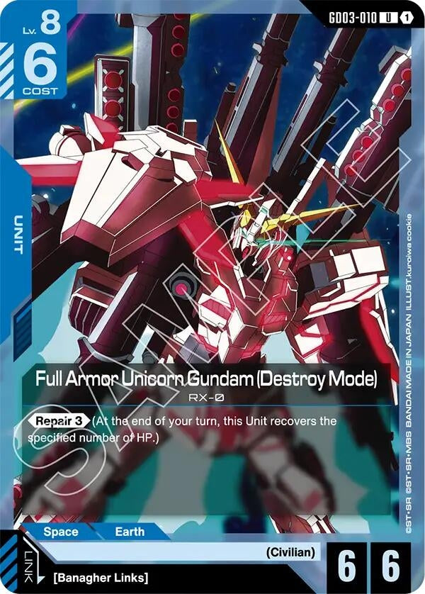Full Armor Unicorn Gundam (Destroy Mode) (GD03-010) (GD03)