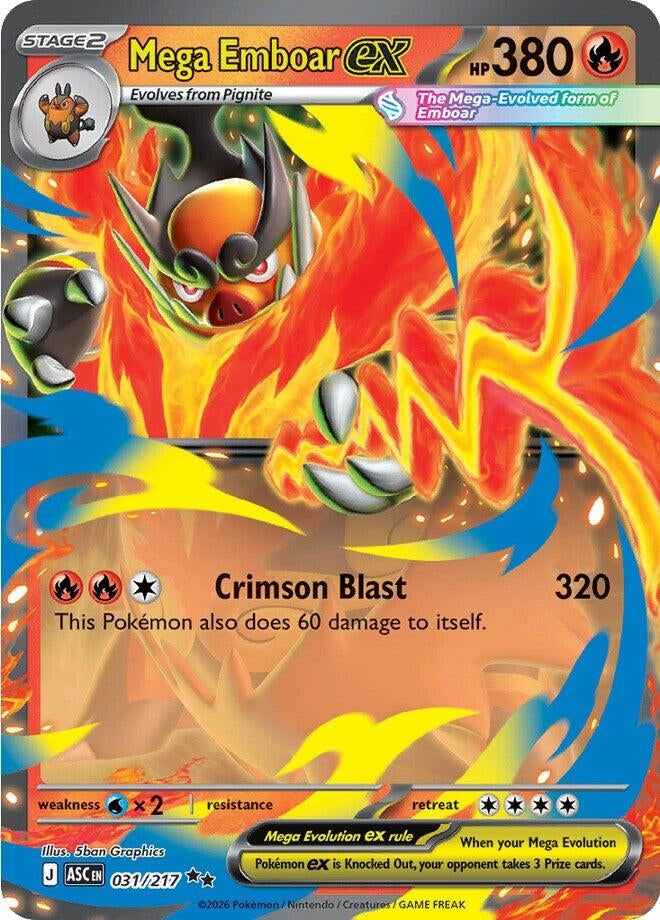 Image for Mega Emboar ex (031/217) (ASC) - Pokemon