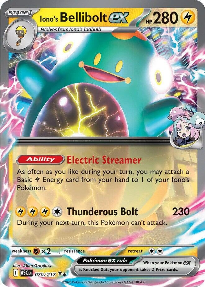 Image for Iono's Bellibolt ex (070/217) (ASC) - Pokemon