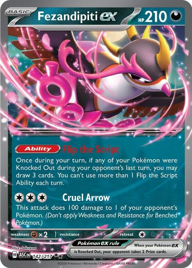 Image for Fezandipiti ex (142/217) (ASC) - Pokemon
