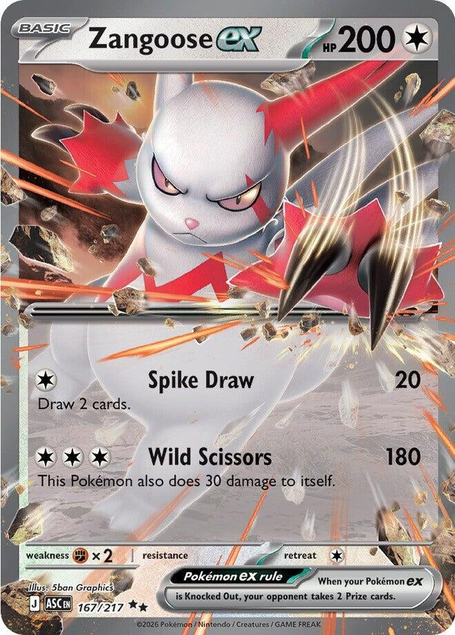 Image for Zangoose ex (167/217) (ASC) - Pokemon