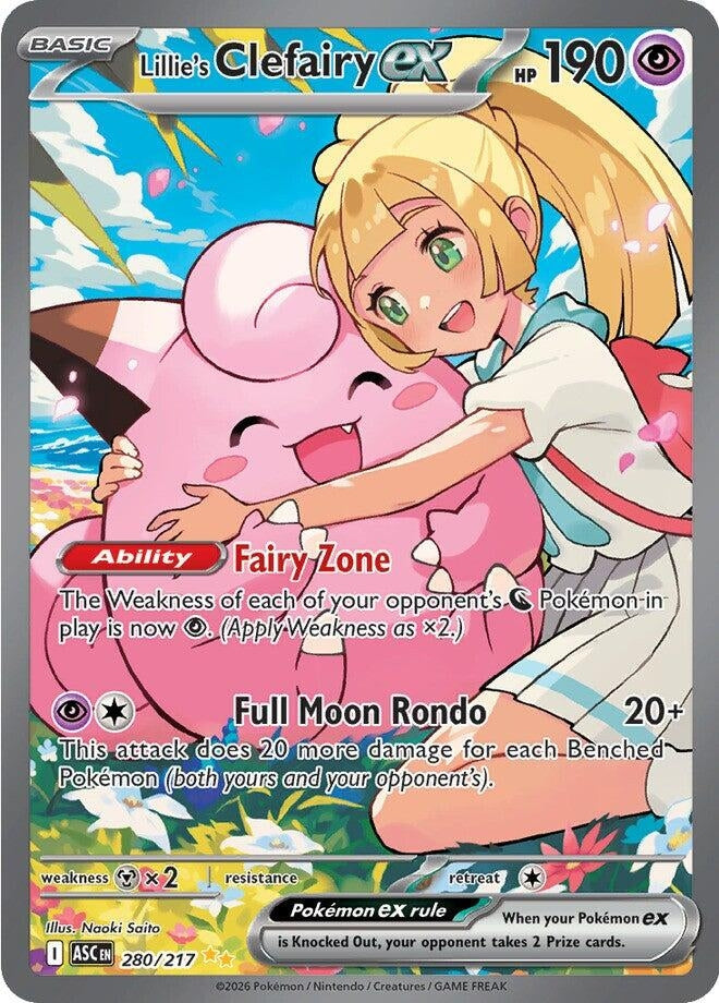Image for Lillie's Clefairy ex (280/217) (ASC) - Pokemon