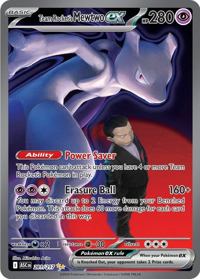 Image for Team Rocket's Mewtwo ex (281/217) (ASC) - Pokemon