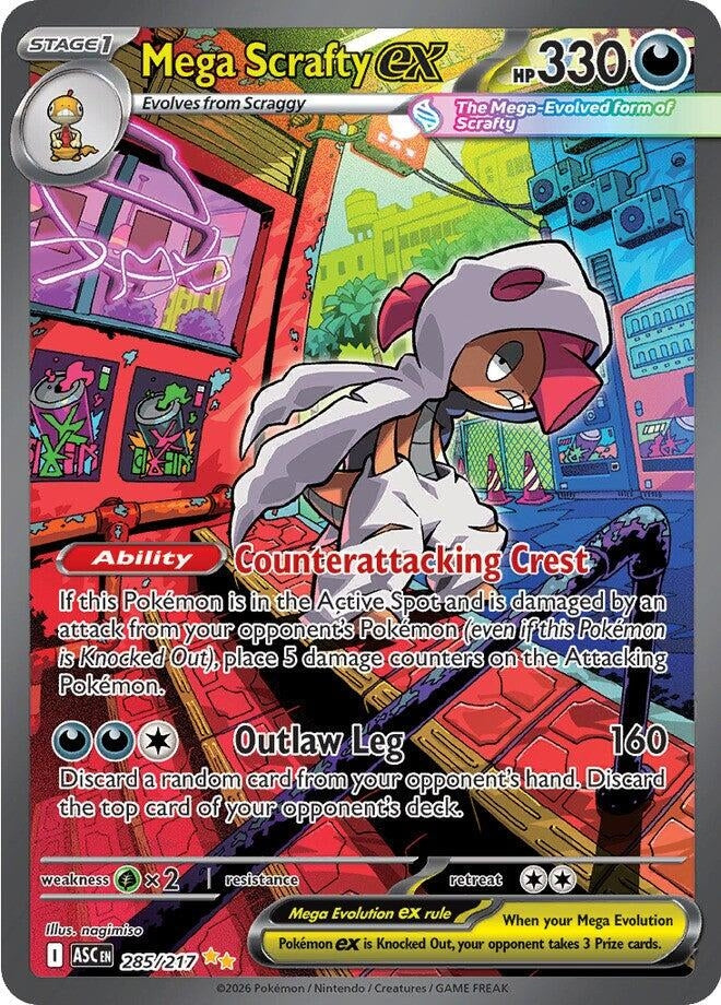 Image for Mega Scrafty ex (285/217) (ASC) - Pokemon