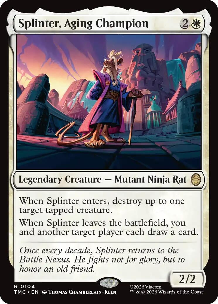 Splinter, Aging Champion (104) (TMC)