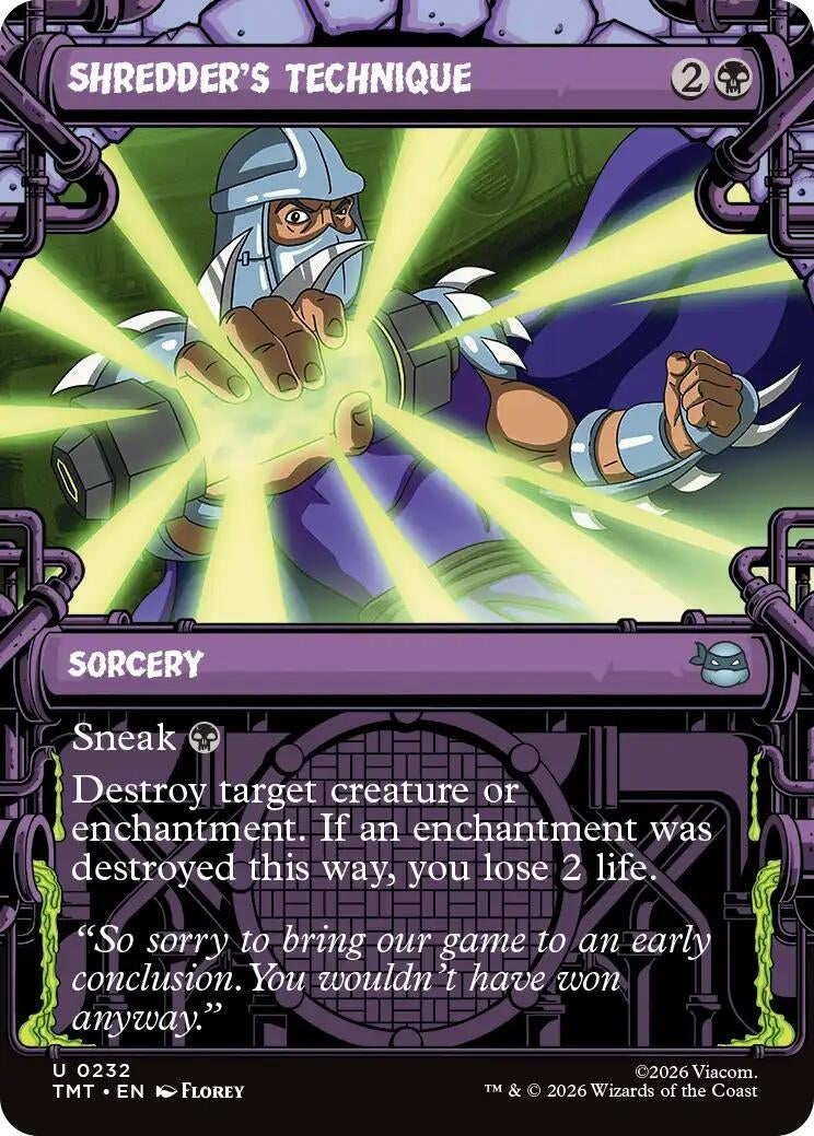 Shredder's Technique (Showcase) (232) (TMT)