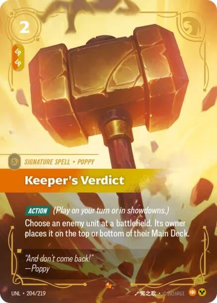Keeper's Verdict (204/219) (UNL)