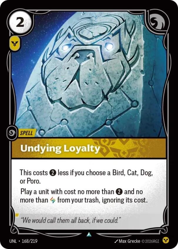Undying Loyalty (168/219) (UNL)