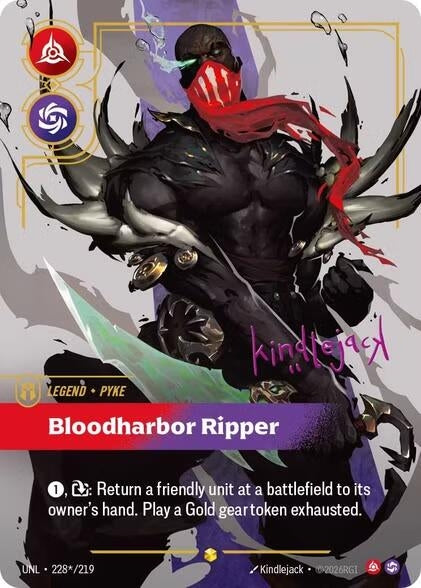 Image for Pyke - Bloodharbor Ripper (Signature) (228*/219) (UNL) - Riftbound: League of Legends Trading Card Game