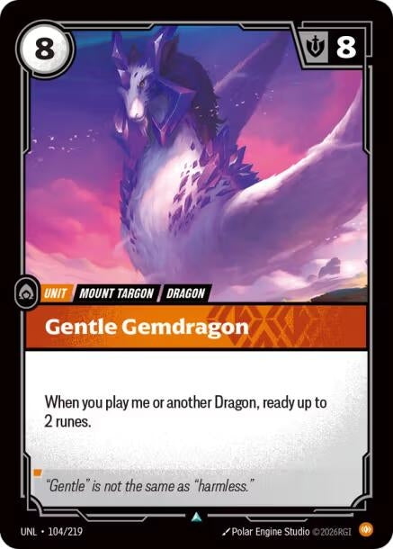 Gentle Gemdragon (104/219) (UNL)