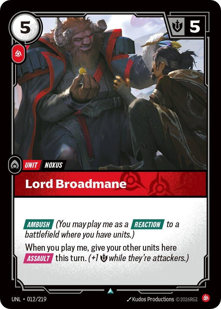 Lord Broadmane (012/219) (UNL)