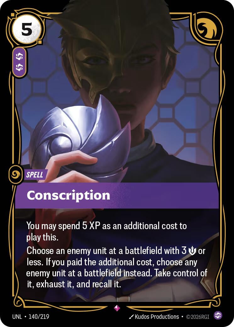 Conscription (140/219) (UNL)
