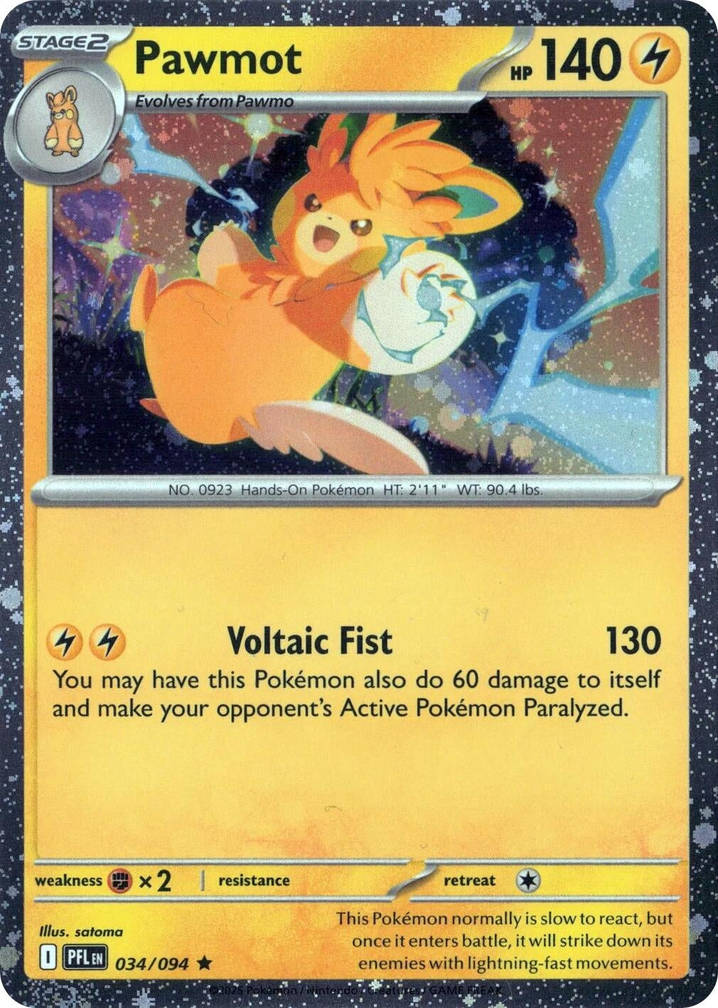 Image for Pawmot (Cosmos Holo) (034/094) (BLE) - Pokemon