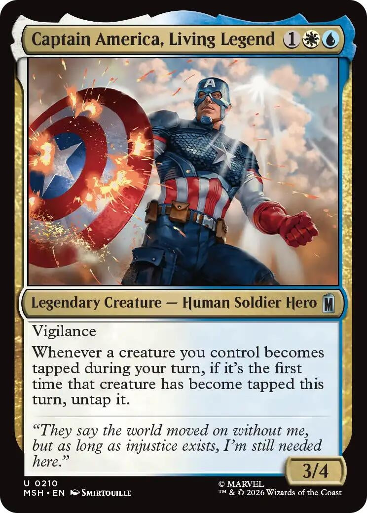 Image for Captain America, Living Legend (210) (MSH) - Magic: The Gathering