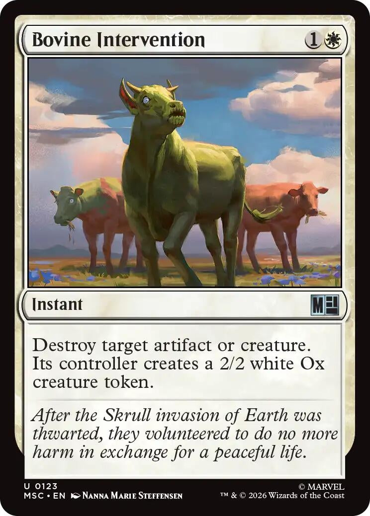 Image for Bovine Intervention (123) (MSC) - Magic: The Gathering