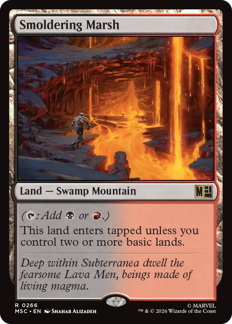 Image for Smoldering Marsh (Surge Foil) (266) (MSC) - Magic: The Gathering