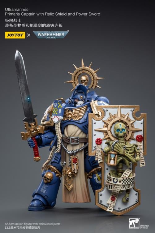 JoyToy - Warhammer 40000 - Ultramarines:  Primaris Captain with Relic Shield and Power Sword