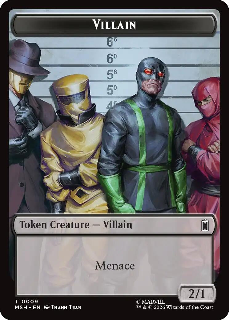 Image for Villain // Soldier Double-Sided Token (9 // 3) (MSH) - Magic: The Gathering