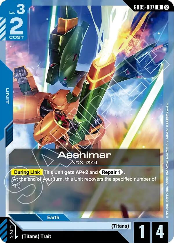 Image for Asshimar (GD05-007) (GD05) - Gundam Card Game
