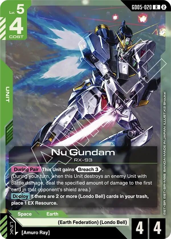 Image for Nu Gundam (GD05-020) (GD05-020) (GD05) - Gundam Card Game