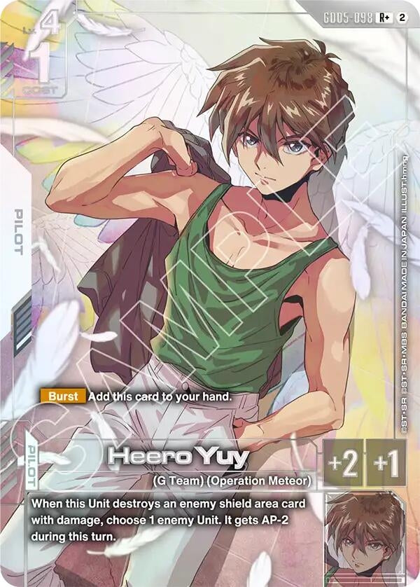 Image for Heero Yuy (R+) (GD05-098) (GD05) - Gundam Card Game