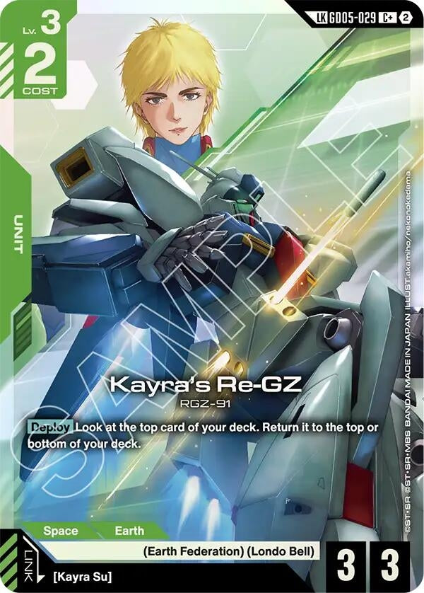 Image for Kayra's Re-GZ (C+) (Link Rare) (GD05-029) (GD05) - Gundam Card Game
