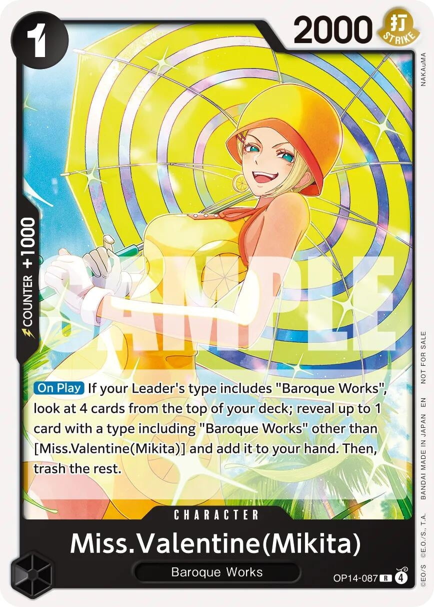 Image for Miss.Valentine(Mikita) (Tournament Pack 2026 Vol. 3) (OP14-087) (OP-PR) - One Piece Card Game