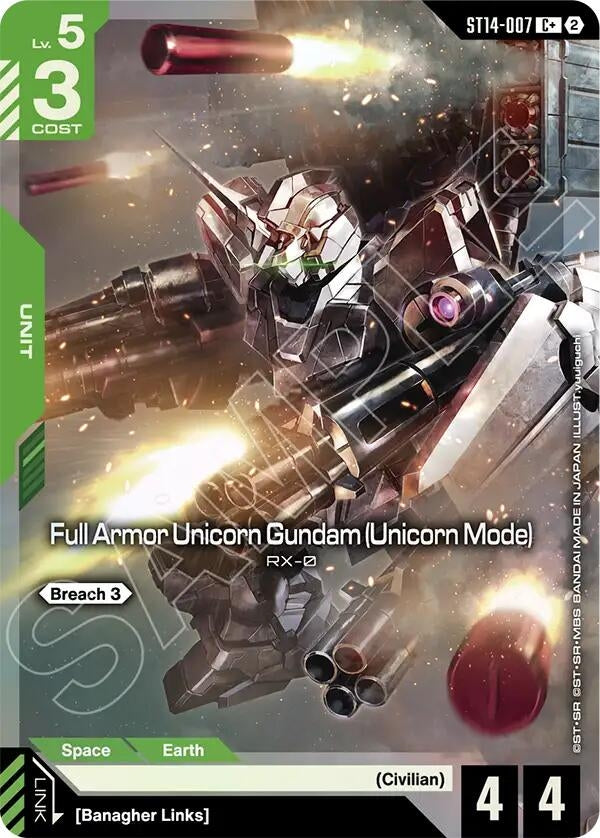 Full Armor Unicorn Gundam (Unicorn Mode) (C+) (ST14-007) (ST14)