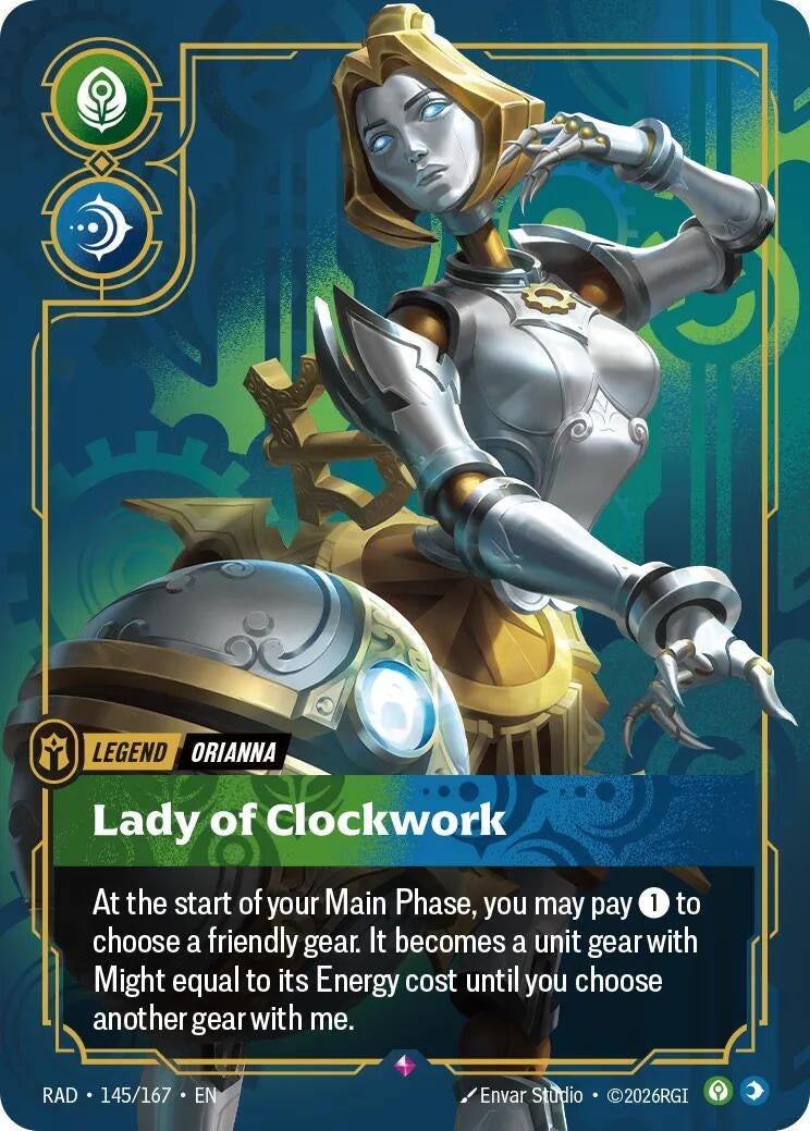 Image for Orianna, Lady of Clockwork (145/167) (RAD) - Riftbound: League of Legends Trading Card Game