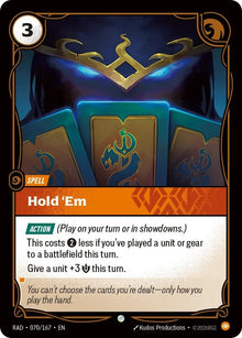 Image for Hold 'Em (070/167) (RAD) - Riftbound: League of Legends Trading Card Game